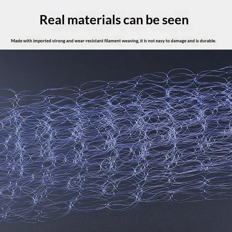 Fishing Net Trap Luminous Bead Escape Proof Breathable Mesh for Sea Lake Fishing Anglers Tackle Accessories