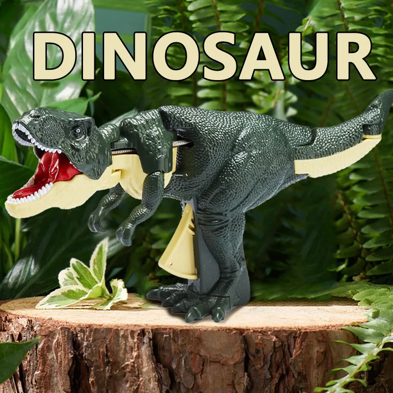 Children Decompression Dinosaur Toy Creative Hand-operated Telescopic Spring Swing Dinosaur Toys Christmas Gifts for Kids