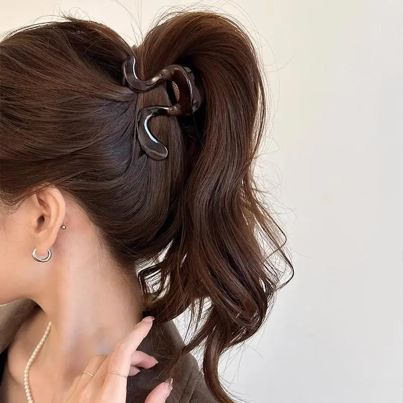 Elegante gebogene Haarnadeln für Frauen, Design für hohen Pferdeschwanz am Hinterkopf, Haaraccessoires – Detail 10