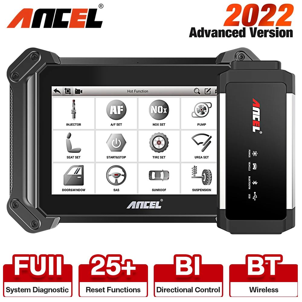 

ANCEL V6 Pro OBD2 Automotive Scanner Professional Bluetooth All System Bi-Directional 25 Resets OBD 2 Car Scan Dianostic Tools