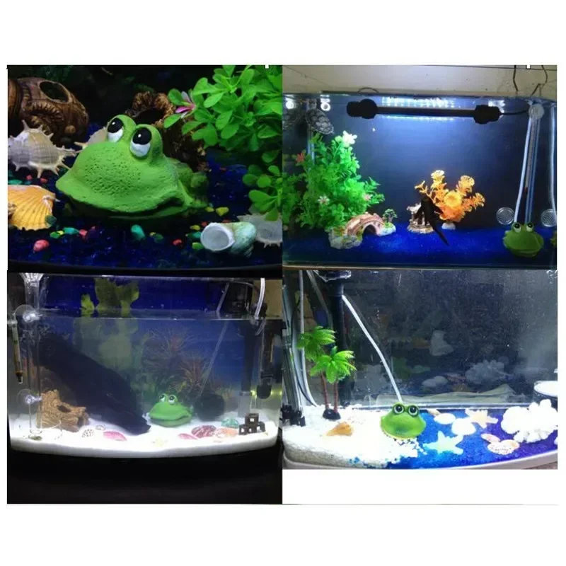 Frog Shape Aquarium Air Stone Air Bubble Stone Bubbling Air Pump  Fish Tank Decoration Ornament
