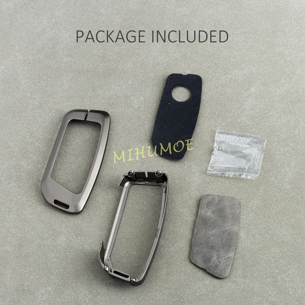 Metal Leather Car Remote Key Fob Case Cover Shell For 2023-2025 BMW 520i 530i 550e G60 iX1 U11 X1 X2 X5 X6 X7 i7 XM Accessories