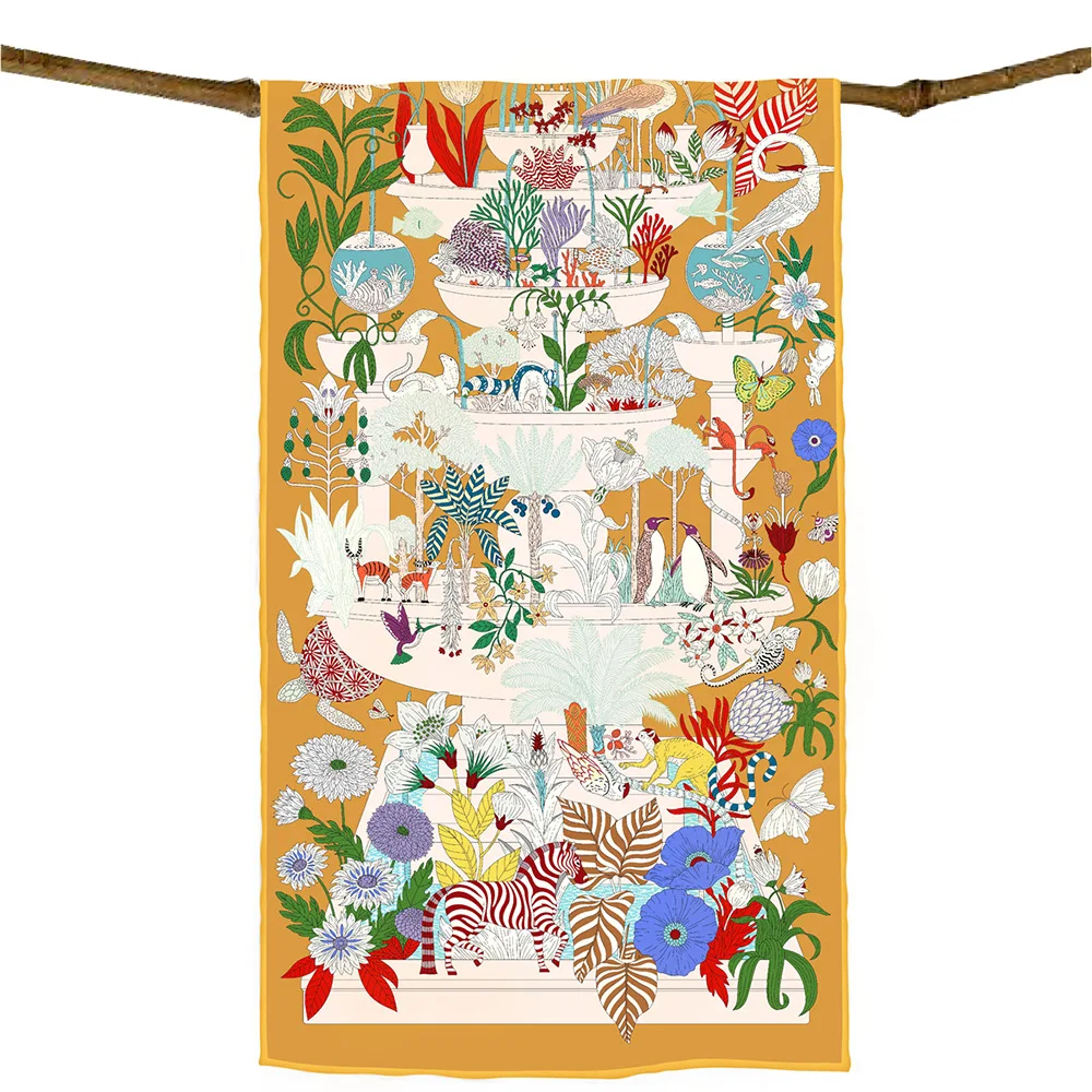 

Long Twill Scarf Luxury Shawls Scarves Hand-rollerd Edges Shawls Clothing Bag Belt Neck Decoration Mother Christmas Gifts