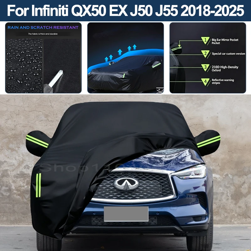 Auto Exterior Sun-Snow Protective Car Cover For Infiniti QX50 EX J50 J55 2018-2025 Waterproof Dustproof Anti-UV Outdoor Cover