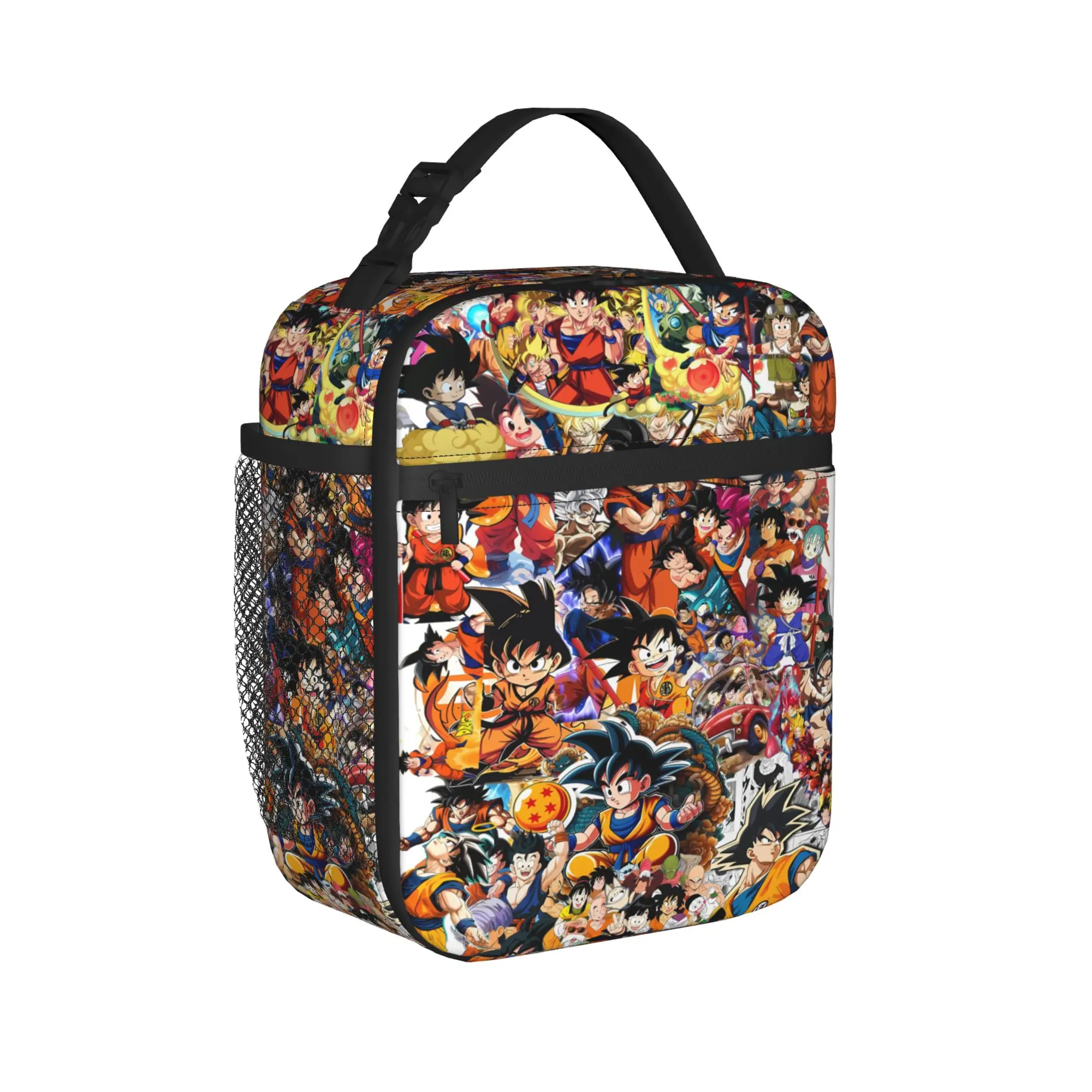 Dragons Ball Anime Song Goku Lunch Bag Office Portable Thermal Tote Handbags For Girl Boy  Oxford Back To School Cooler Bag