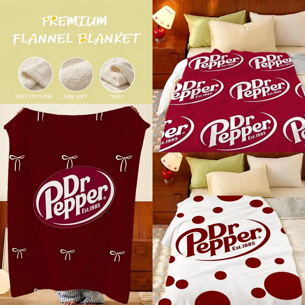 Brand Dr. Pepper Throw Plush Flannel Throw Blanket, Sofa Bed Travel Picnic Home Textile Decor