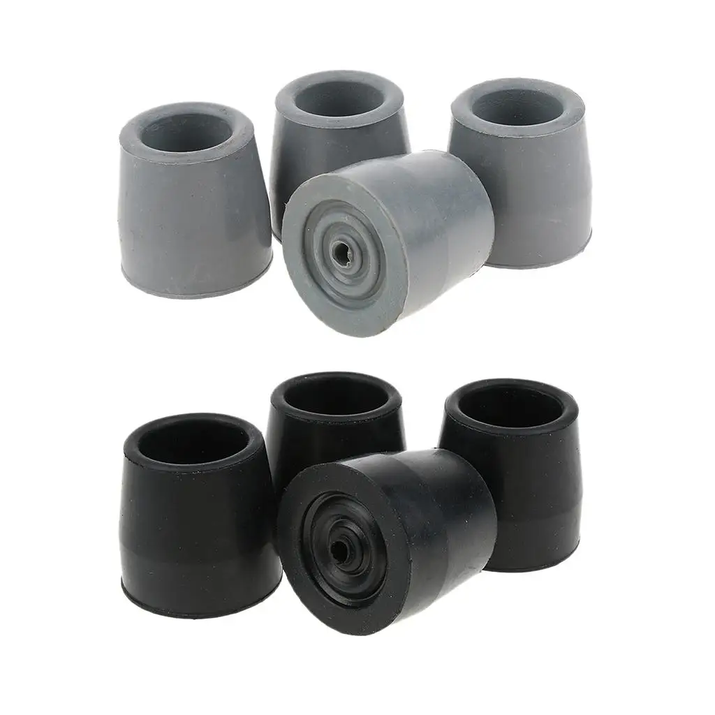 4x Ferrule Crutch Tips Bottom Protector Ends for Securely