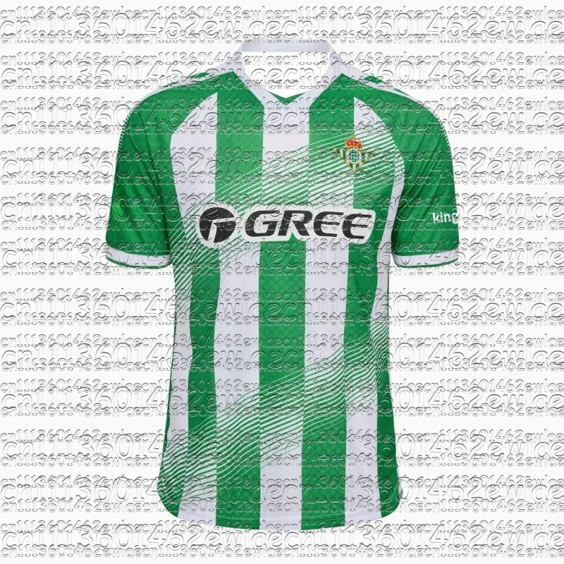 Summer 26-27 Betis Football Jersey Y2K Green Striped Oversized Tee Family Matching Outfit for Sports Street Fashion Casual Wear