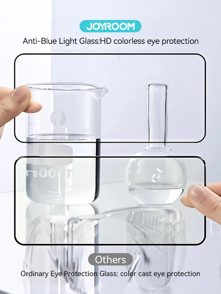 Joyroom 1/2/3pcs HD Anti-Blauw Licht Glas voor iPhone 17 Pro Max Screen Protector Volledig scherm Oogbescherming Gehard Glas