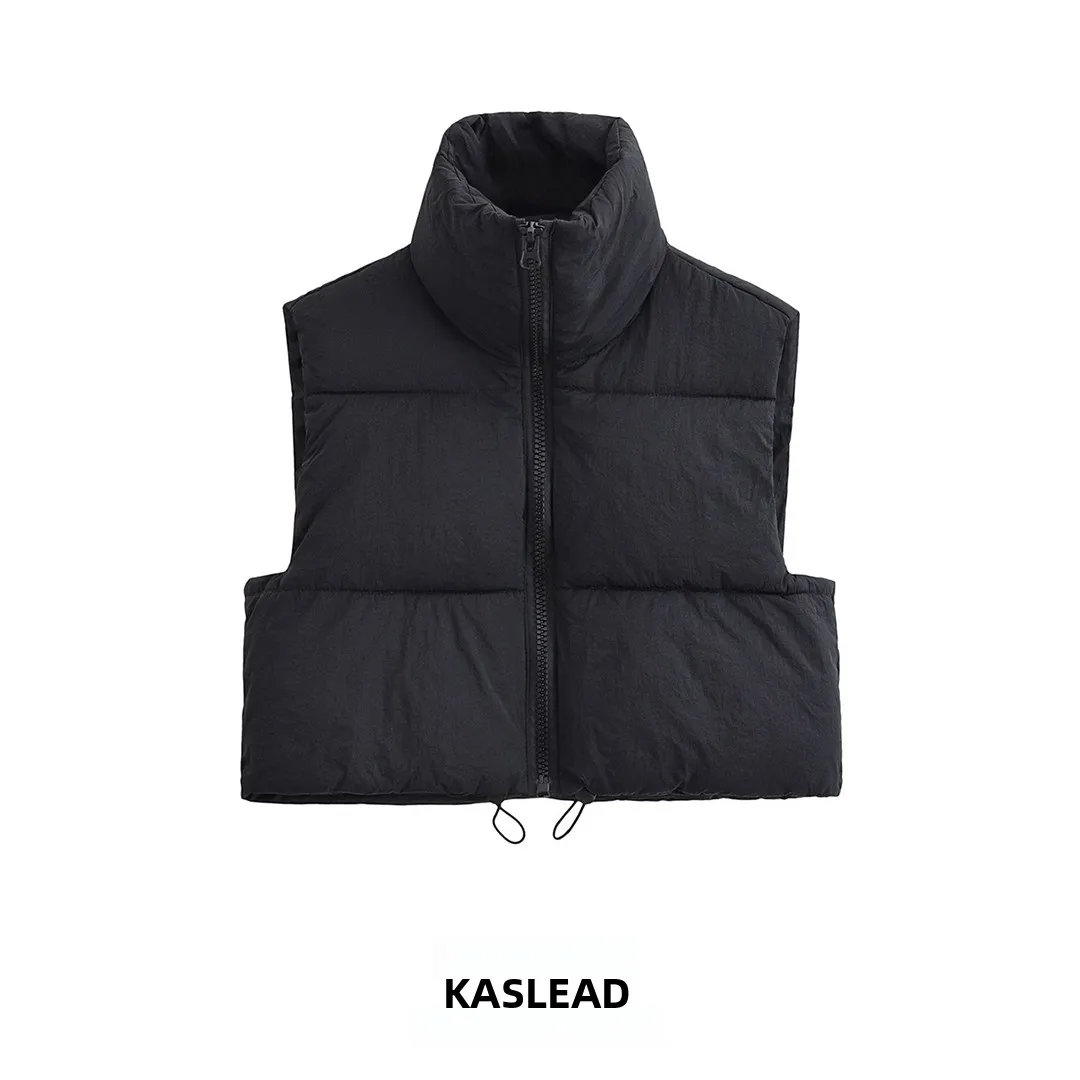 

KASLEAD Новый женский модный универсальный базовый хлопковый жилет 4432726, полиэфирное волокно, 00% осенний сезон
