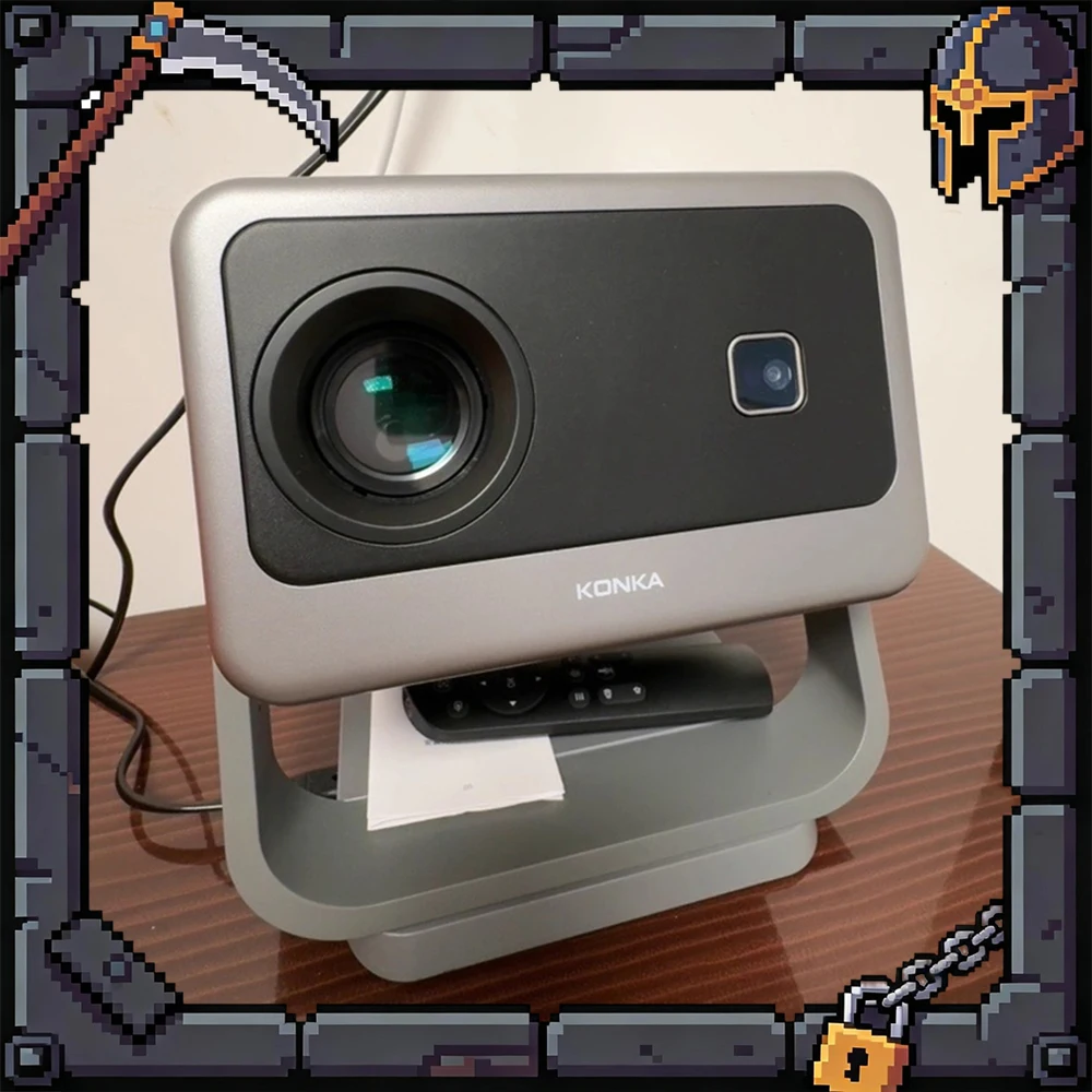 

Проектор KONKA C2pro 1080P, 260 CVIA люмен, с поддержкой четырехсторонней коррекции, автофокусом и Bluetooth, идеально подходит для подарков