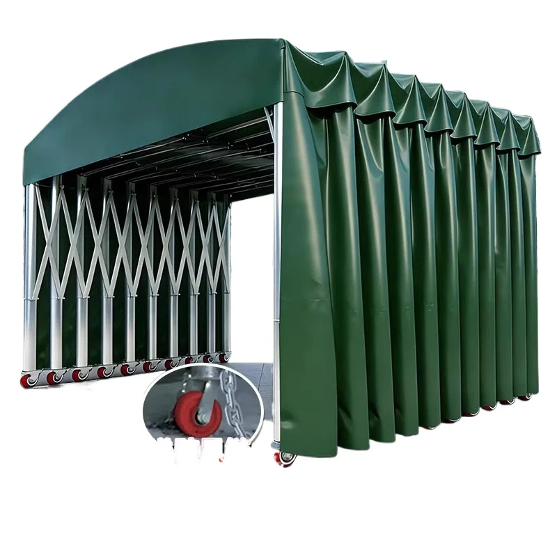 CX mobile push-pull canopy, telescopic large supper warehouse rainproof awning tent
