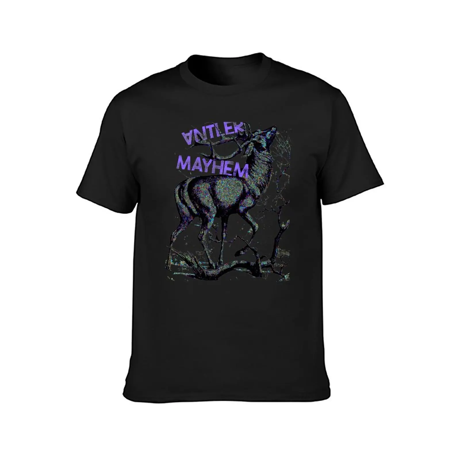 Antler Mayhem Deer T-Shirt cute clothes graphics kawaii clothes men workout shirt