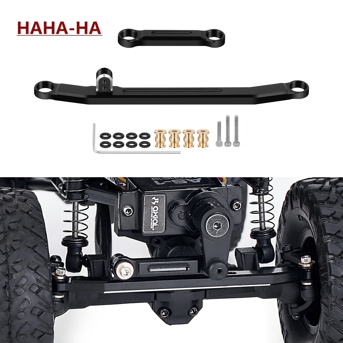 Aluminum Steering Linkage Link Rod Parts for 1/24 RC Crawler Car SCX24 AXI90081 AXI00002 Deadbolt C10 JLU Gladiator Bronco