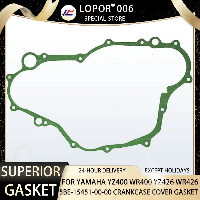 

LOPOR Motorcycle Engine Crankcase Cover Gasket Seal For YAMAHA YZ400F 1998-99 WR400F 1998-02 WR426 01-02 YZ426 00-02 5BE-15462