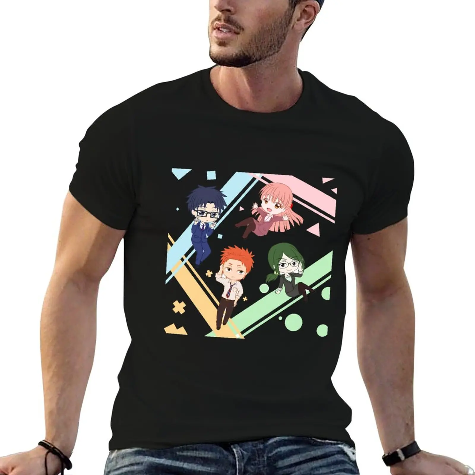 

Wotakoi love is hard for otaku Tshirt T-Shirt man t shirt cotton t shirts cotton 100% T-Shirt