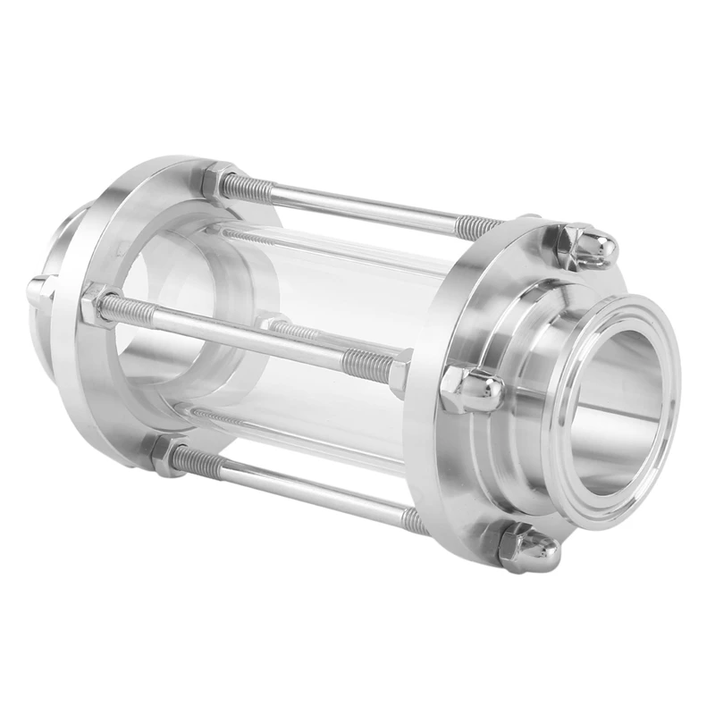 3x Inline-Schauglas mit Klemme nde, Flow Sanitär-Schauglas sus316 1,5 Zoll Tri-Clamp-Typ (Durchfluss rohr od38mm)