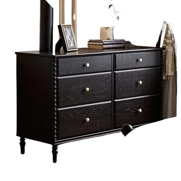 

American retro all solid wood, dresser French light luxury, locker six chest cabinet home