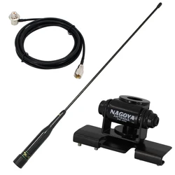 NAGOYA-NL-R2 de Radio móvil para coche, antena de doble banda VHF UHF 144/430MHz para QYT KT-8900D/7900D Baojie BJ-218/318