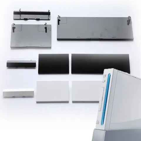 3 in 1 Plastic Replacement Door Cover Flap Set for Wii Console 2 Cover
