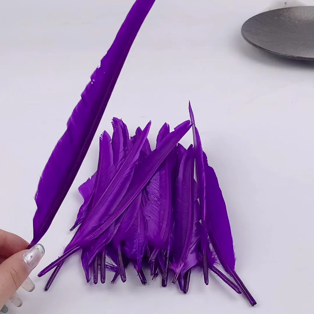 

15-20CM Natural Goose Biot Feathers Single Side Feather DIY Craft Wedding Decoration Jewelry Making Accessories