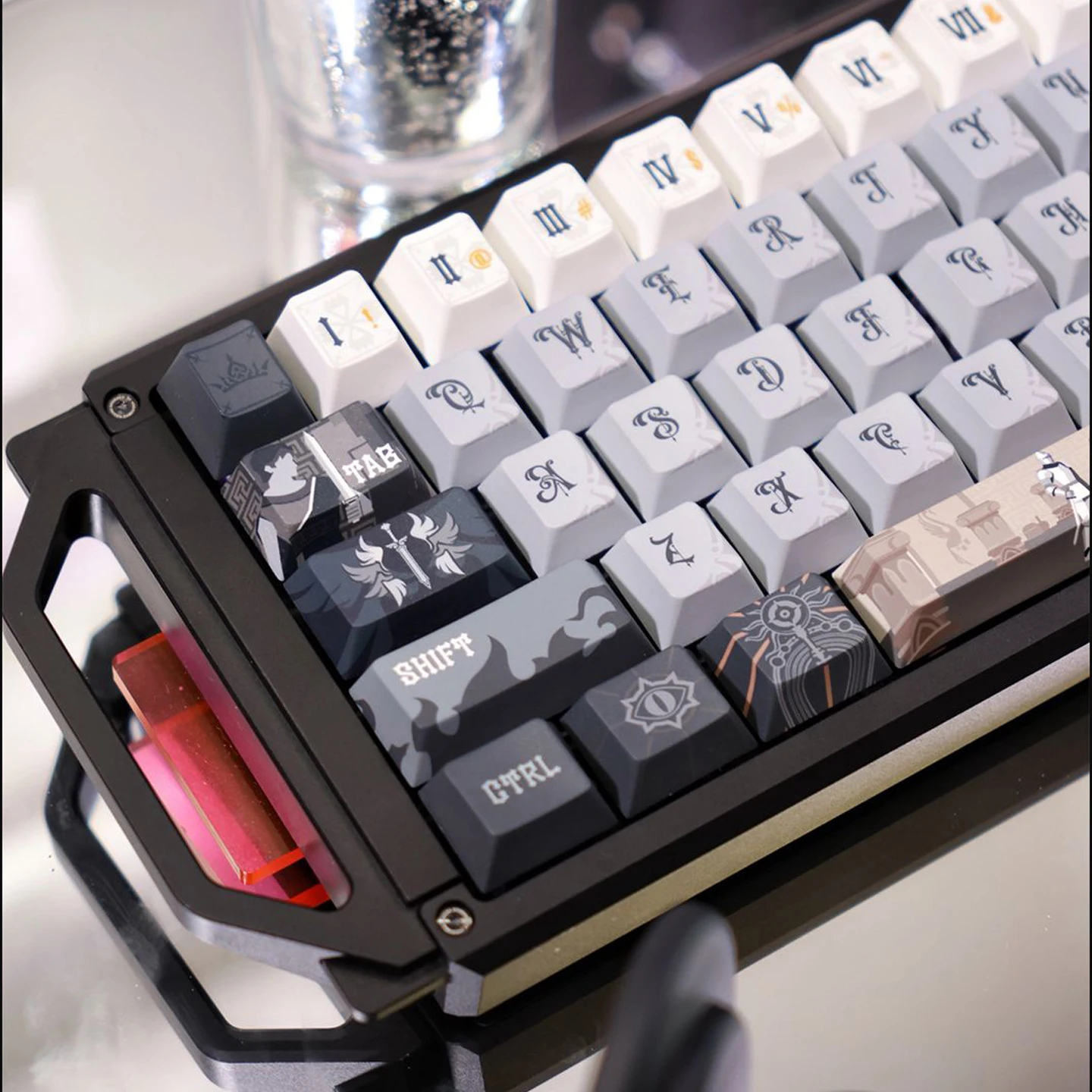 Medieval Astrology Theme Keyboard Keycaps Five Sides Dye Sublimation PBT Keycaps Cherry Profile for MX Switches Gaming Keyboard