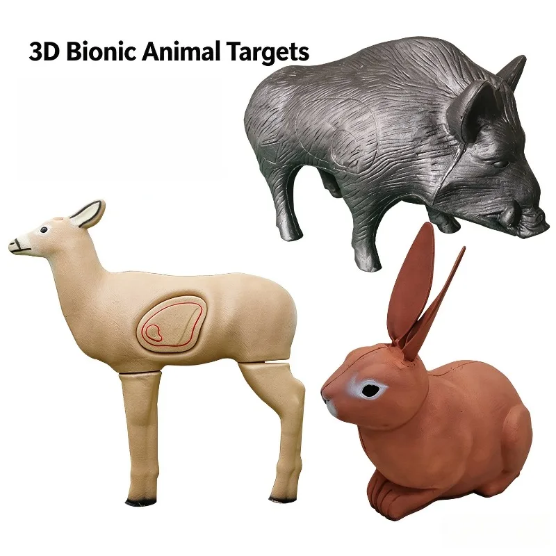 3D Bionic Animal Archery Target Deer Shape Replaceable Core Indoor Outdoor Practice Wild Boar Rabbit Shooting Target