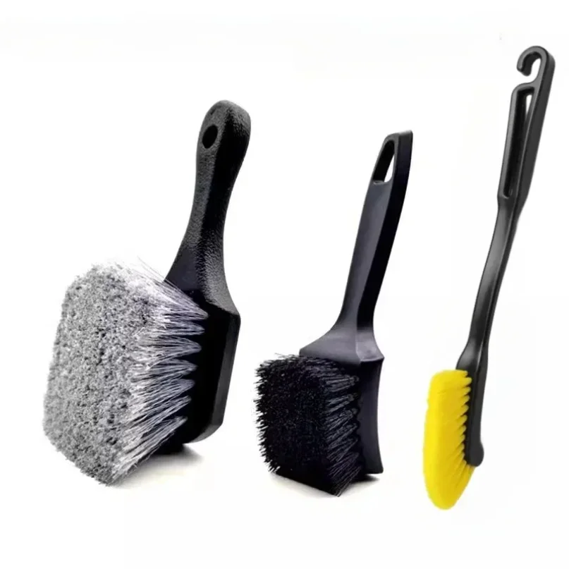 Car Tire and Wheel Cleaning Brush, Durable Lint-Free Car Wash Towel Set, Universal Tire and Wheel Cleaning Accessories