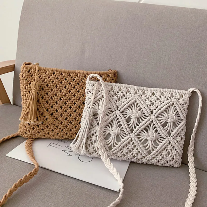 Fashion Woven Shoulder Bags Straw Summer Women Weave Crossbody Beach Travel Handbag Female Bag Women Messenger Bags Bolsa