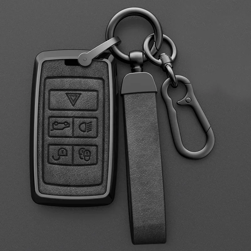 Alloy Style Car Key Case Cover Shell Fob  For Land Rover Range Rover Discovery 5 Sport For JAGUAR XE XF XJ F PACE Accessories