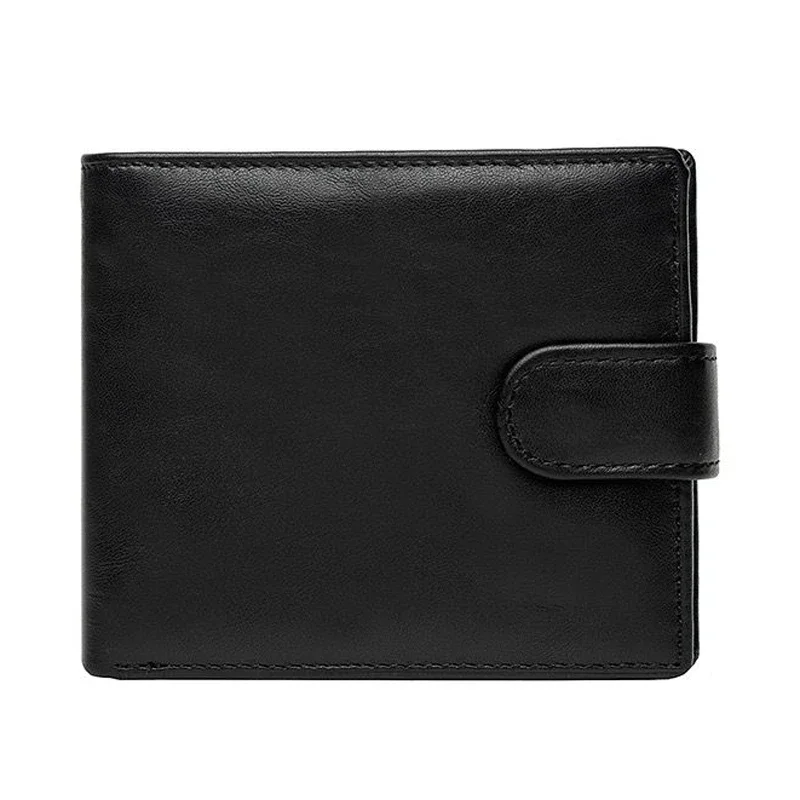 

2024 New Fashion Business Men's Wallets Cow Genuine Leather Short Wallet High Quality Male Cash Purses Clutch Boy Casual Wallets