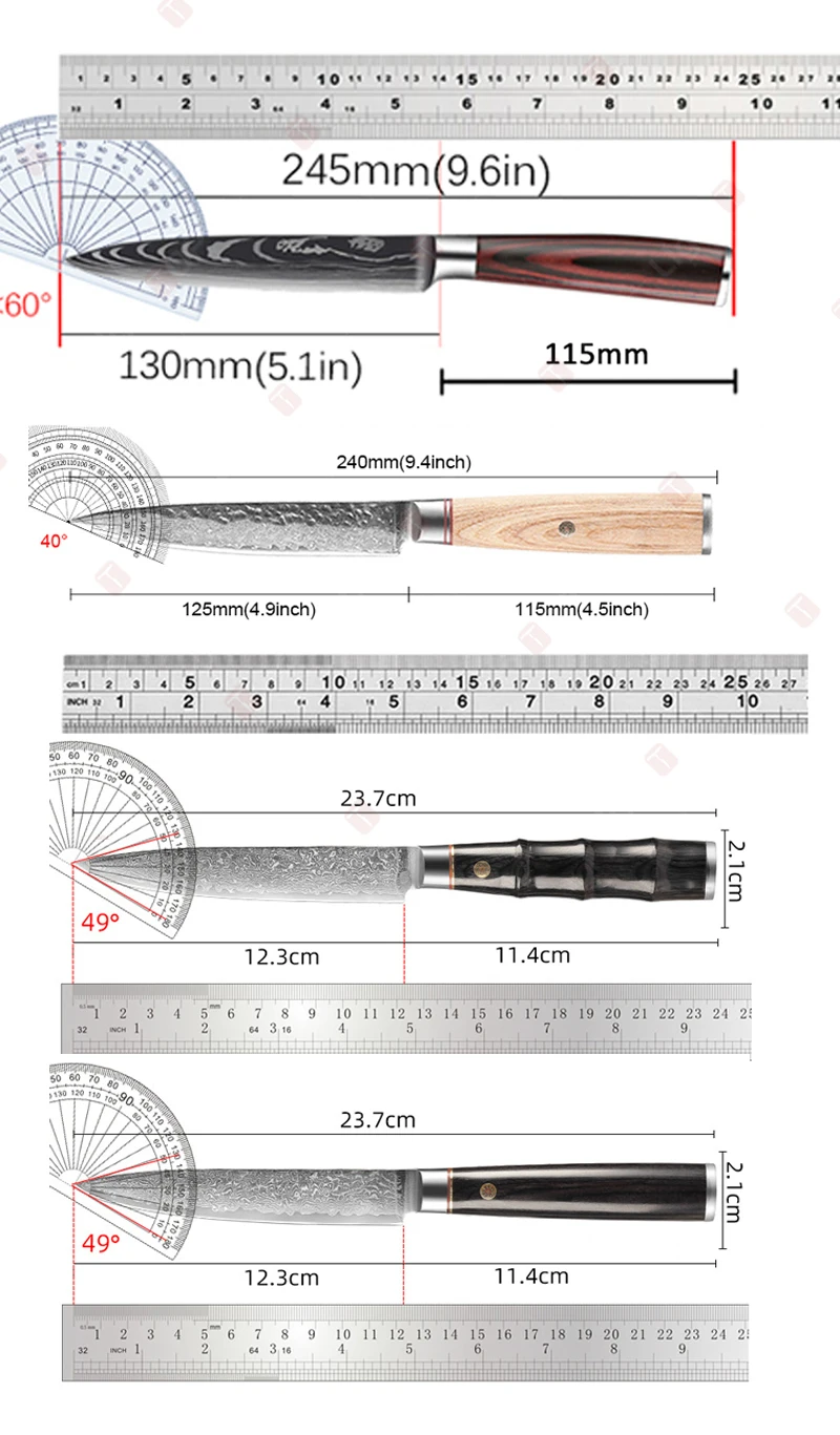 Sharp Butcher Boning Knives Japanese Chef's Knife Set Stainless Steel & Damascus Steel Kitchen Knives Fruit Peeling Steak Knife