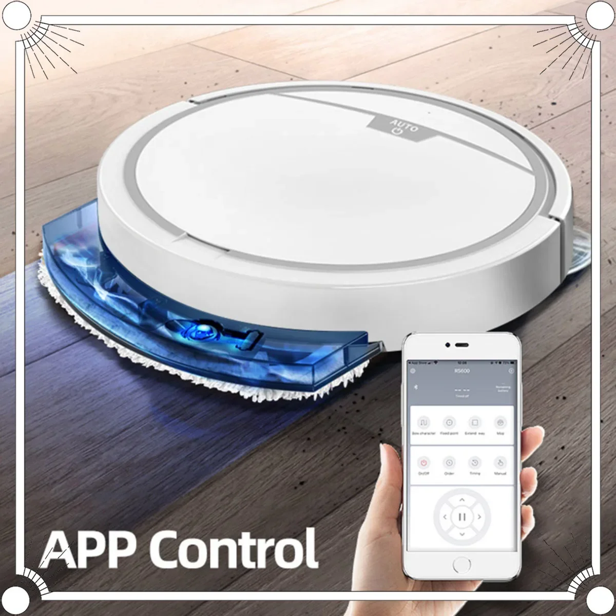 Automatic App Control Vacuum Cleaner Household Floor Sweeper Water Tank Wet Dry Electric Mop Robot Vacuum Cleaning Machine