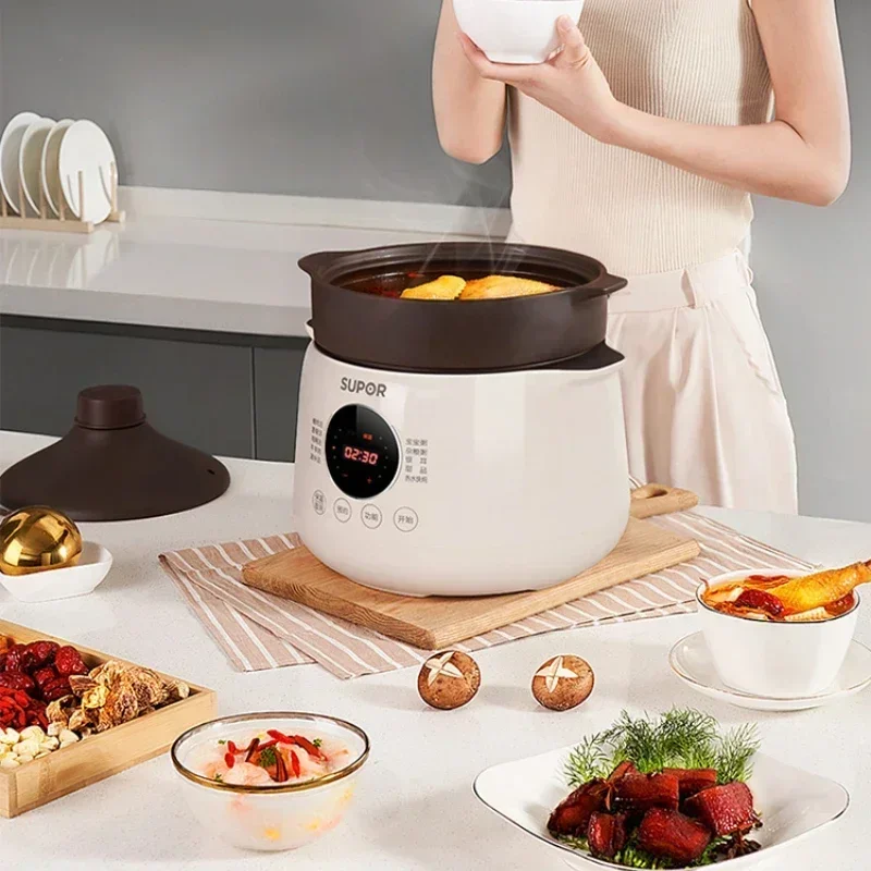 Stew Pot Purple Pottery Smart Electric Stewpot Ceramic Electric Casserole Pot Soup Pot Automatic Fantastic Congee Cooker