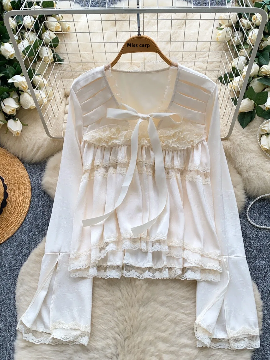 

Ele Long Sve Кружева в стиле пэчворк с поясом и узлом, женские атласные туфли в Корейском стиле, свободный крой, дышащий полиэстер...