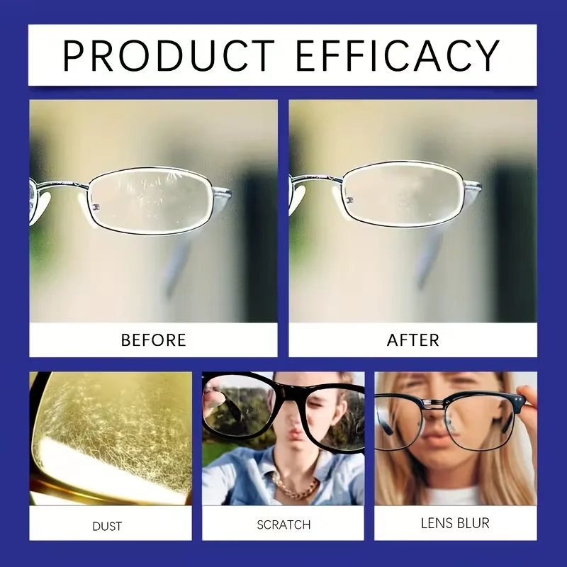 Multi Purpose 55ml Glasses Lens Cleaning Spray For Eyeglasses Sunglasses Phone Screen Camera Lenses With Cloth Remove Oil Film