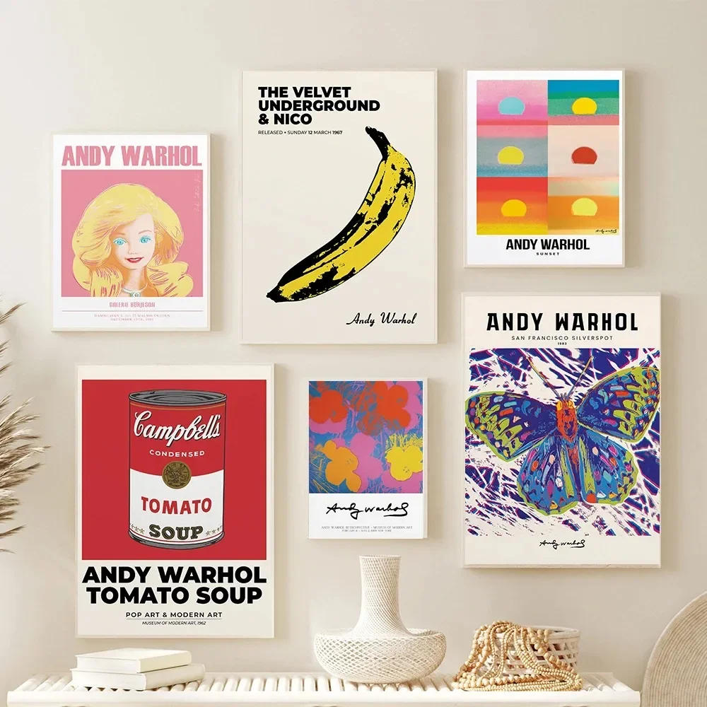 Pósteres de Warhol Banana Sunset, pintura en lienzo de Andy Pop Art e impresiones, imagen artística de pared para sala de estar, Cuadros, decoración del hogar