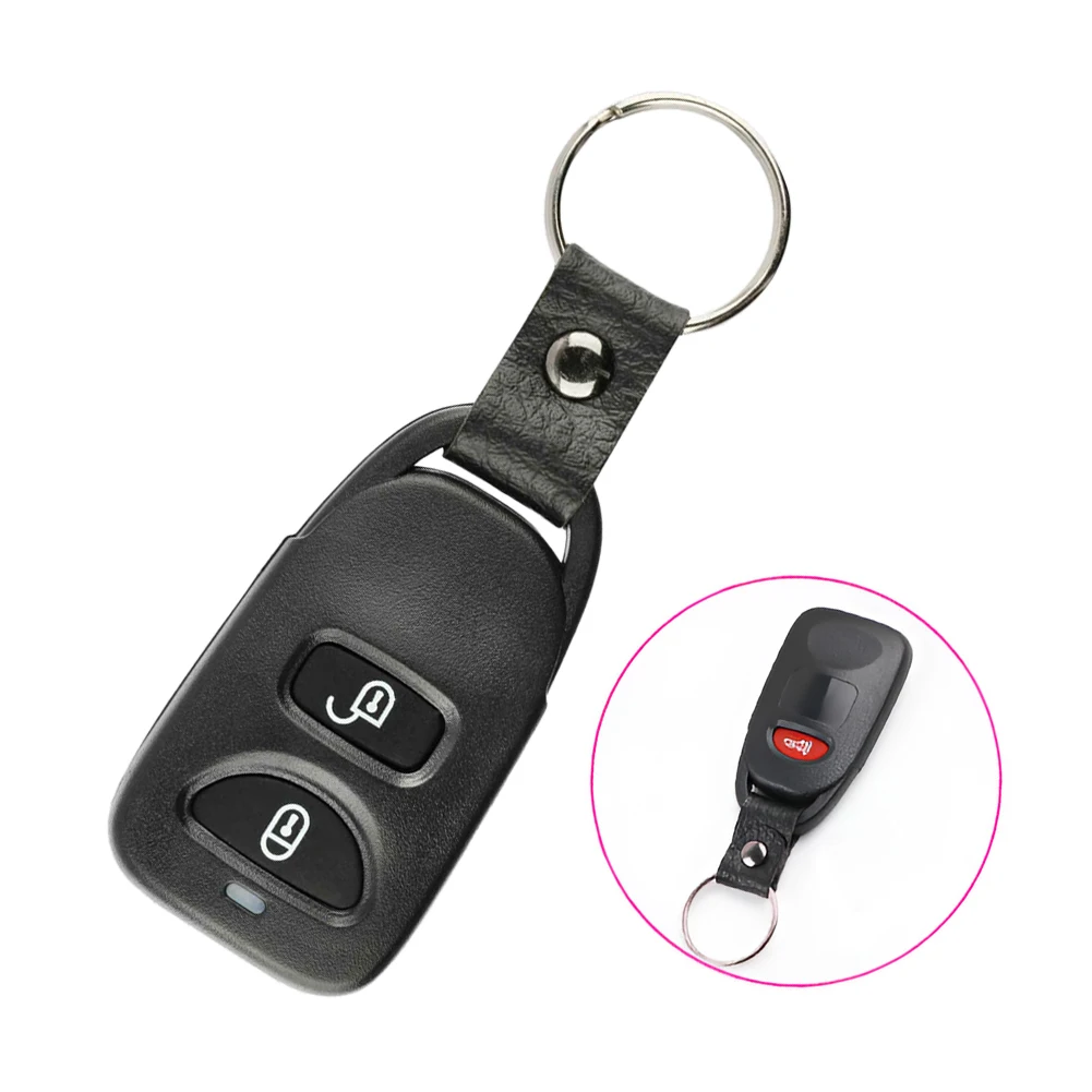 2 Button + PANIC Remote Key Fob Shell Case Cover OSLOKA-320T OSLOKA-850T NYOSEKS-AM08TX Fit For Hyundai Tucson Kia Soul