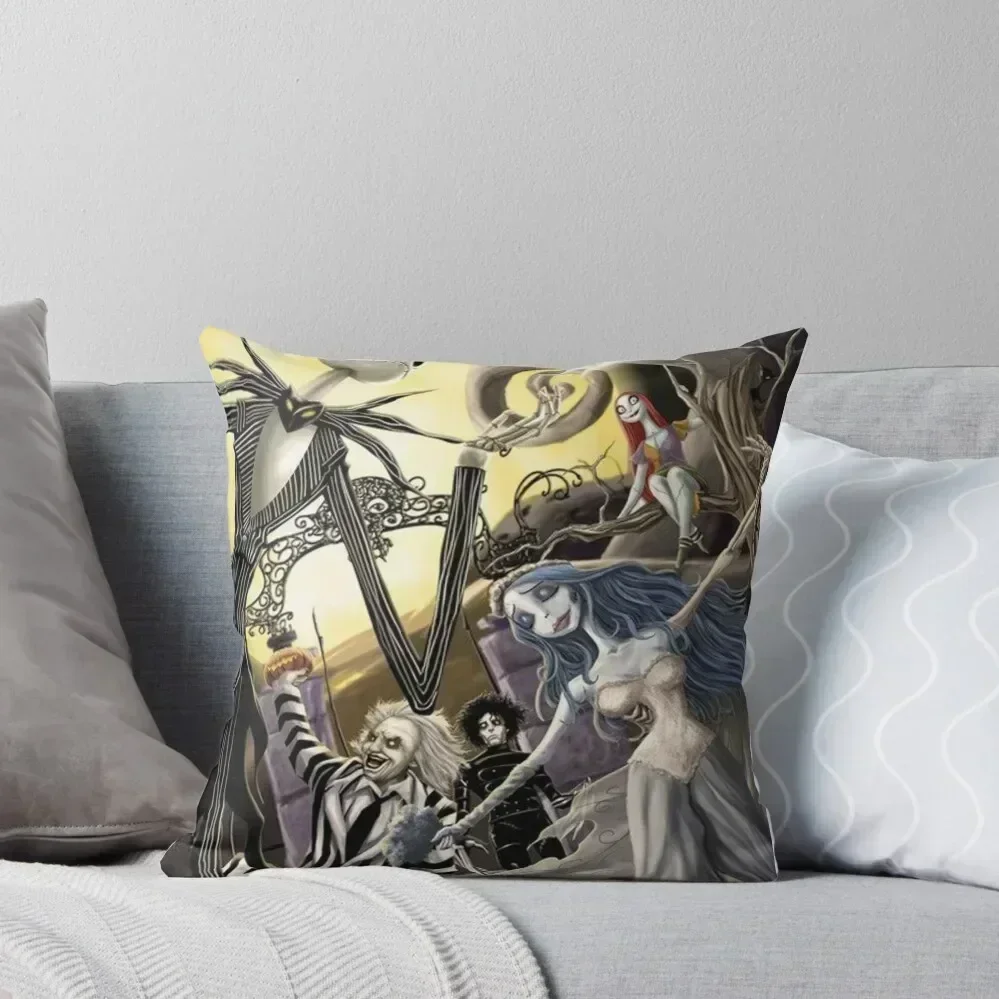 

Tim Burton Characters Throw Pillow Room decorating items Sofa Cushion Cover Christmas Pillows pillow