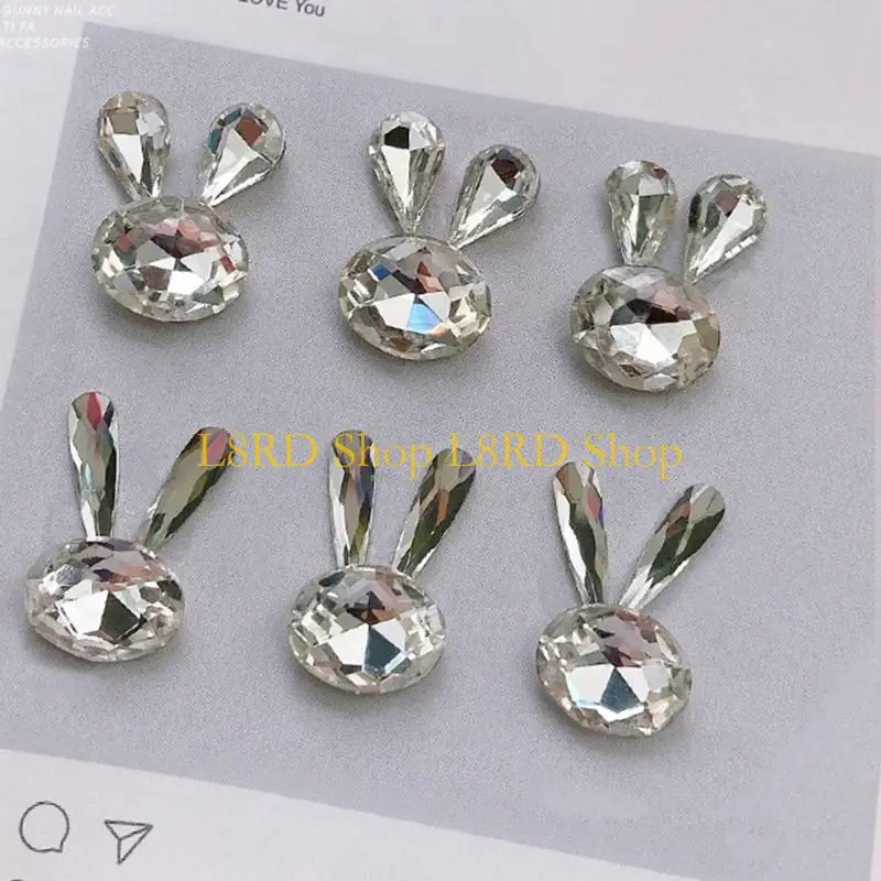 L8rd jóias unhas luxo arte do prego studs brilhante diamante gemas pacote para decorações unhas anéis