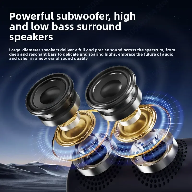 Bluetooth speaker wireless large volume high sound quality outdoor portable waterproof car overweight subwoofer
