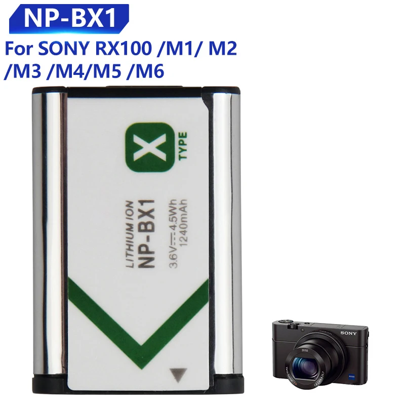 

Аккумуляторная батарея для SONY M6 M3 M5 M2 M4 M1RX1 RX1R HX90 WX350 WX300 HX90 HX400, 1240 мАч