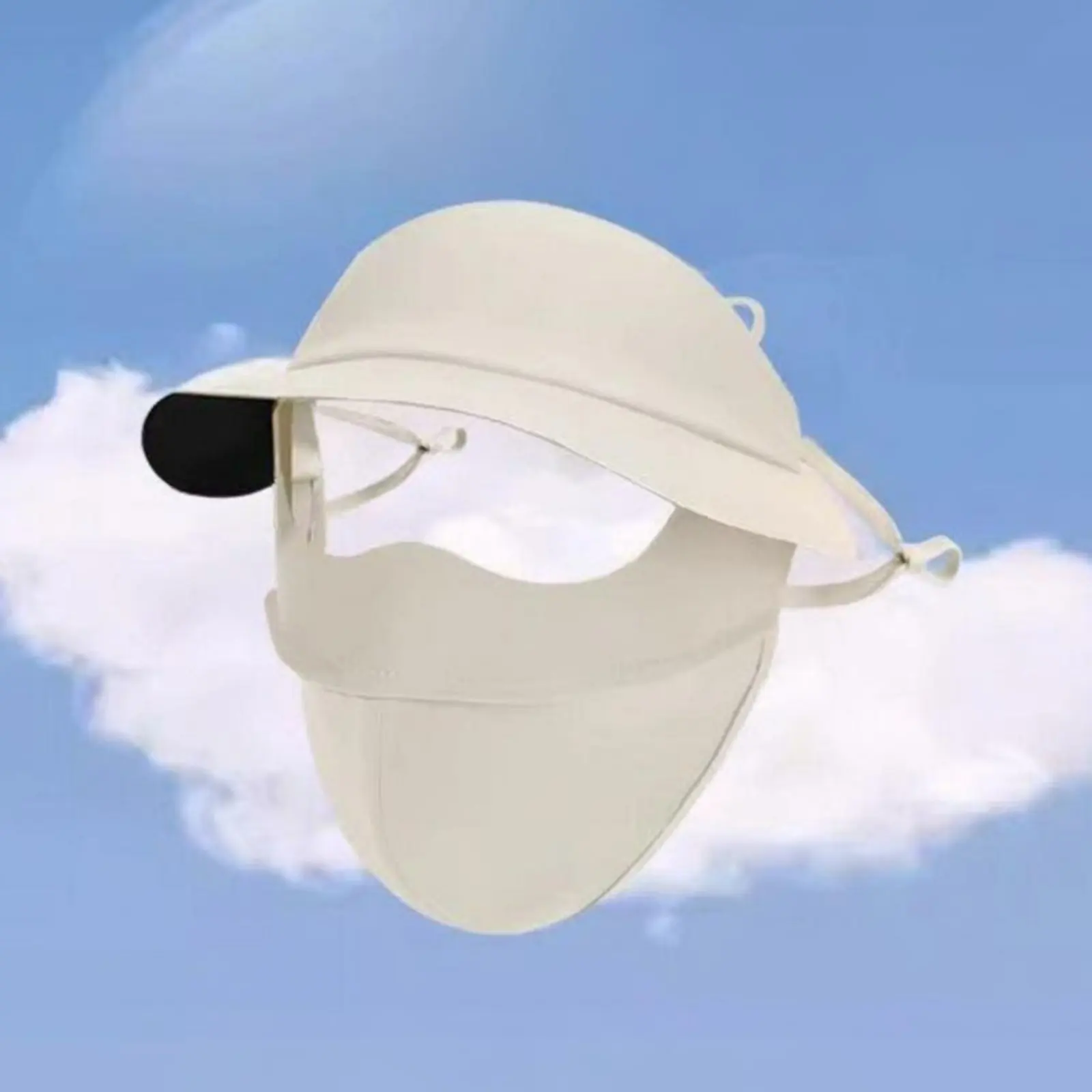 

Protection Facekini Ice Silk Material Full Face Sun Cover Sun Visor with Face Cover UPF 50+ Visor Face Cover Combo Windproof