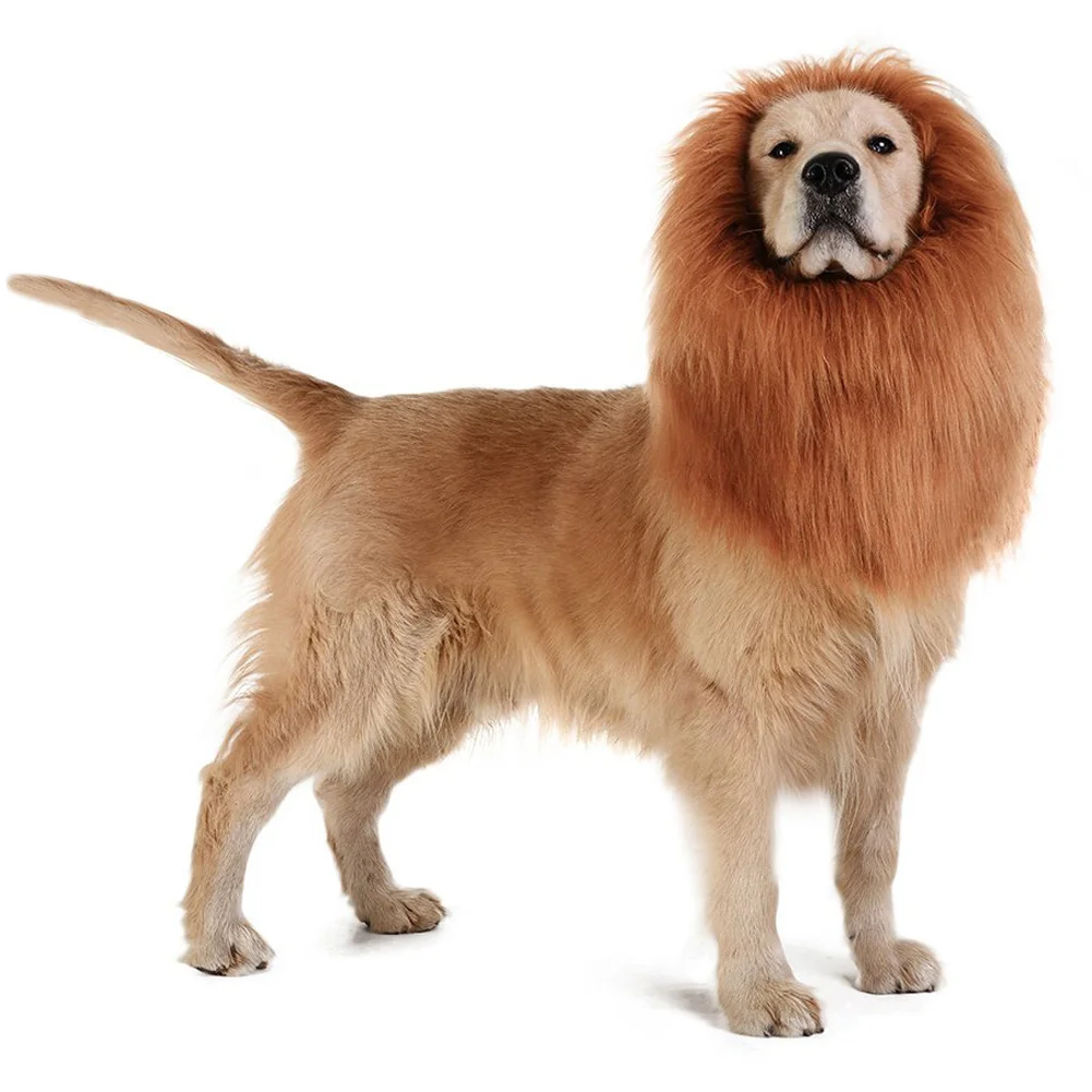 Funny Dog Lion Mane Dog Costumes Lion Wig with Tail Pets Party Supplies Type Dog Accessories Christmas Gift для собак PI