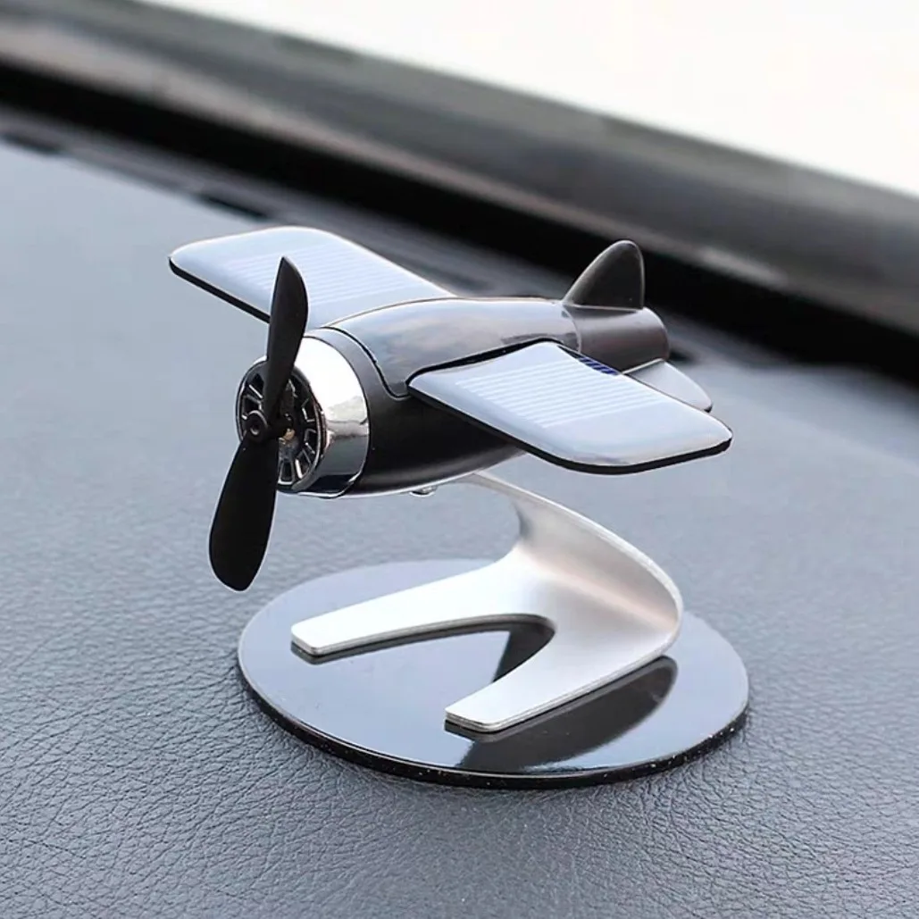 Creative Simulation Solar Aircraft Model Car Perfume Car Aromatherapy Ornament Center Console Decorative Items Tabletop Ornament