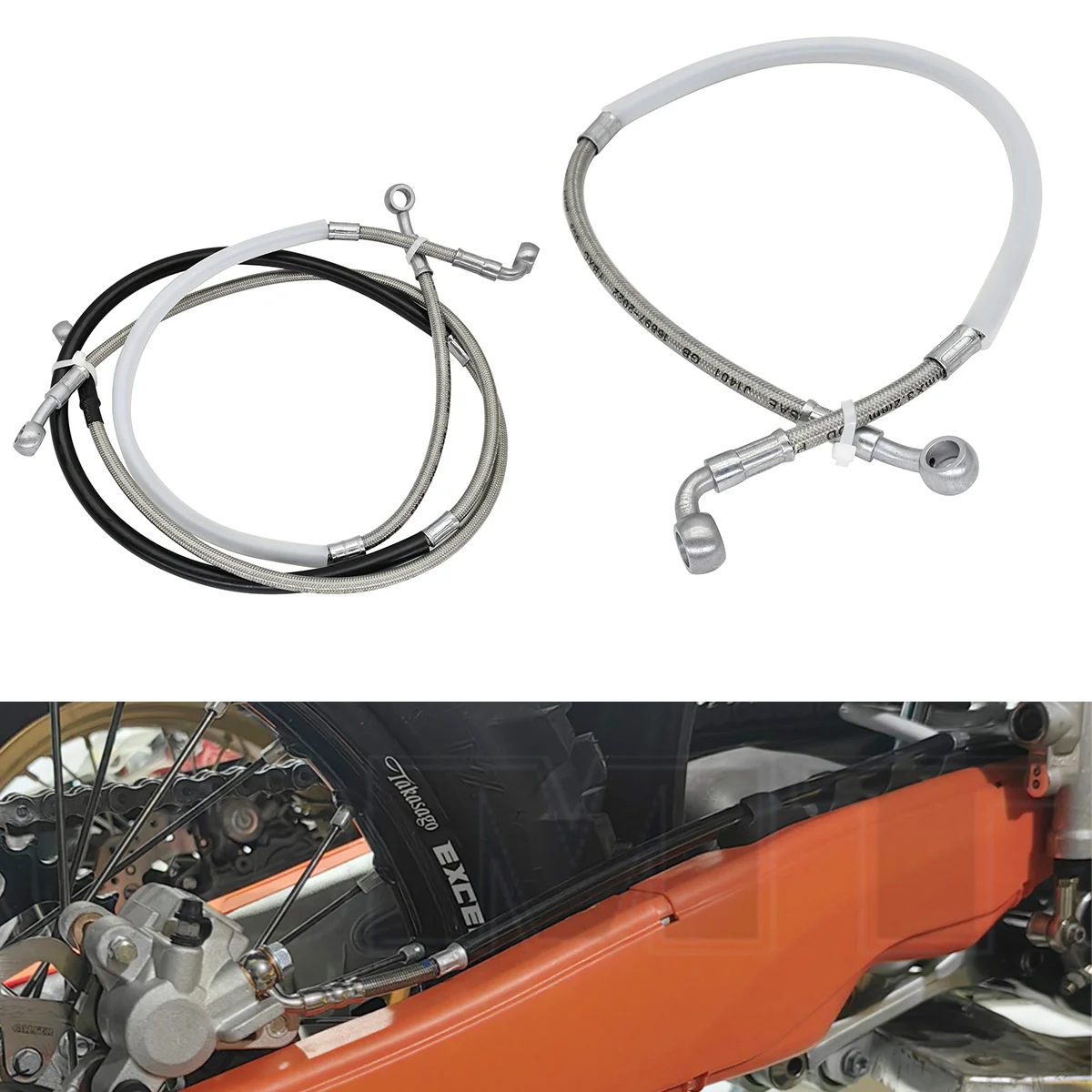 Motorcycle Front or Rear Brake Oil Hose For KTM 125 150 250 300 350 450 500 XCW XCF-W EXC EXC-F SX SXF XC XCF 6 Days 2012-2024