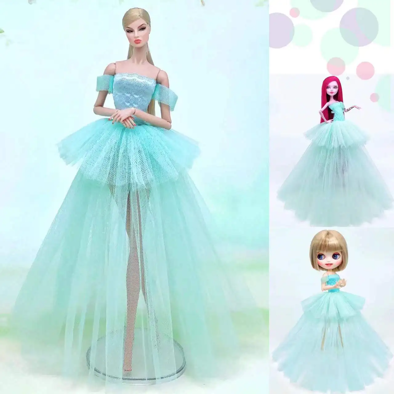 The new case for Barbie clothes fashion whole surrounded by a variety of wedding big skirt princess dress