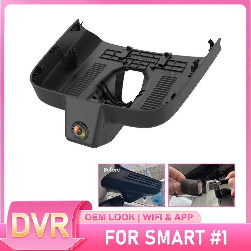 Dashcam for Smart #1 2022 2023 2024 2025,Plug and Play Dash Cam for Car,Car Camera for Mercedes Benz Smart 1 One Auto Accessorie