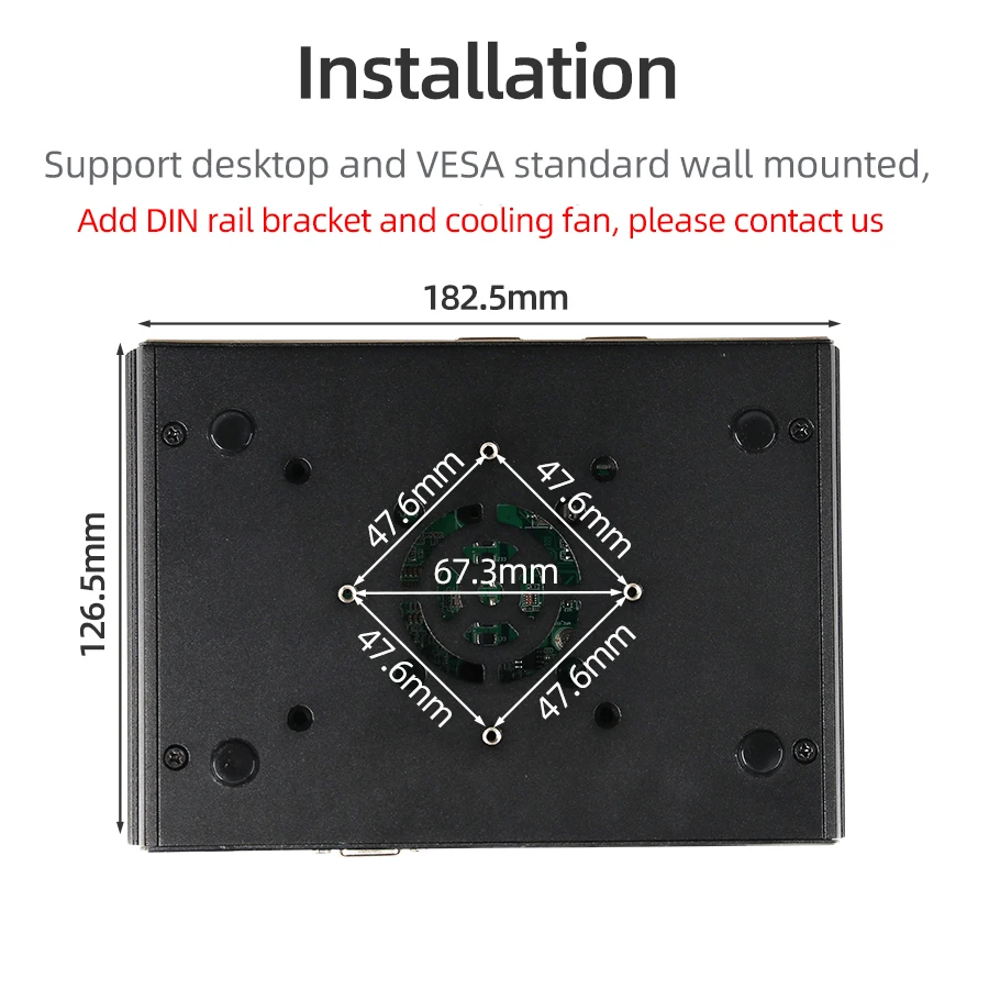 Fanless industriële mini-pc Intel Core 6e 7e 8e CPU's 2x COM RS232 RS485 2x GbE Win10/11 Linux 4G SIM WiFi GPIO TPM-uitbreiding