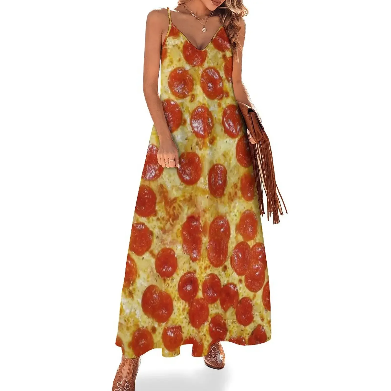 

pizza Sleeveless Dress Women's summer skirt womens dress Dress